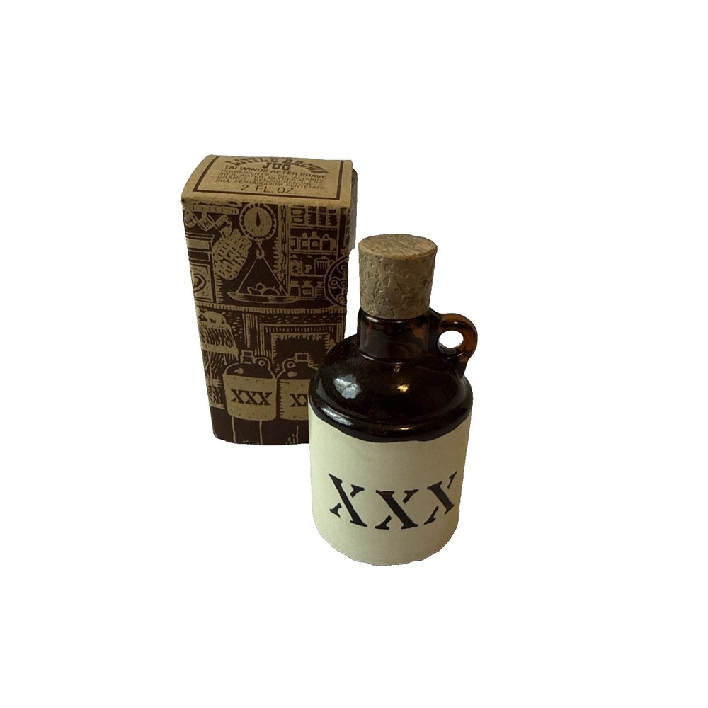 Vintage Avon Little Brown Jug Tai Winds After Shave 2oz Full Bottle With Box